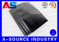 टैबलेट एल्युमीनियम स्टैंड अप पाउच प्लास्टिक ब्लिस्टर पैकेजिंग 9 * 6 सेमी काले रंग का एल्युमीनियम फ़ॉइल ज़िपलॉक बैग