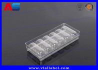ग्लास शीशियों के लिए स्पष्ट पारदर्शी ट्रे पैकेजिंग दवा ब्लिस्टर पैक, उत्कीर्ण शब्द ब्लिस्टर