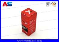 पेपर पैकेजिंग 10ml शीशी बक्से, कस्टम डिजाइन Muscle Growth / टेस्टोस्टेरोन के साथ होलोग्राम 10ml कागज शीशी बॉक्स