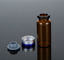 Essential Oil  Small Glass Vials 8ml , Amber Injection Glass Vial With Rubber And Gold Cap
