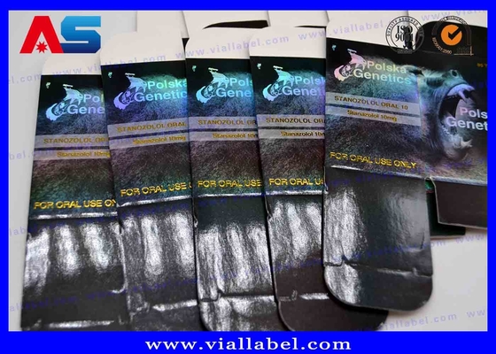 रंगीन प्रिंटिंग पेप्टाइड्स पेपर बॉक्स 2ml फ्लायल और 2ml एम्पलीफायर दवा पैकेजिंग पेपर बॉक्स के लिए