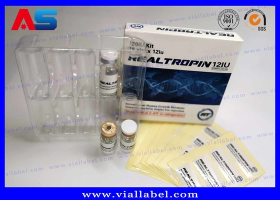 Somatropina Hcg पैकेजिंग पेपर इंजेक्शन शीशी बॉक्स के साथ लेबल के साथ शरीर सौष्ठव पूरक के लिए
