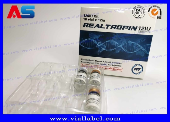 Somatropina Hcg पैकेजिंग पेपर इंजेक्शन शीशी बॉक्स के साथ लेबल के साथ शरीर सौष्ठव पूरक के लिए