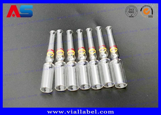 ग्रीन रिंग / येलो रिंग के साथ इंजेक्शन फार्मास्युटिकल ग्लास Ampoules