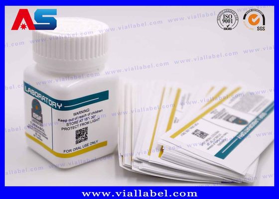 ओरल टैबलेट के लिए प्लास्टिक चाइल्डप्रूफ क्लियर पिल बॉटल मजबूत चिपकने वाला वाटरप्रूफ