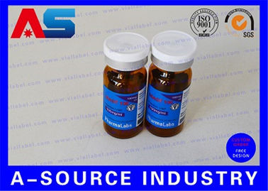 प्रयोगशाला इंजेक्शन के लिए RX 10ml शीशी लेबल सिल्वर फ़ॉइल मेटैलिक प्रिंटिंग