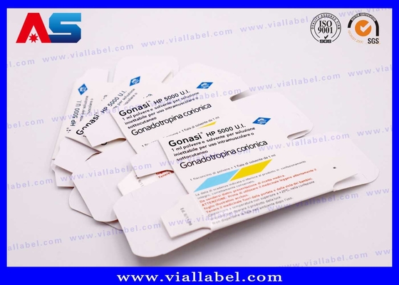 प्रेग्नील एचसीजी दवा पैकेजिंग बॉक्स के लिए अनुकूलित ग्लास बोतल कागज 10ml शीशी बॉक्स