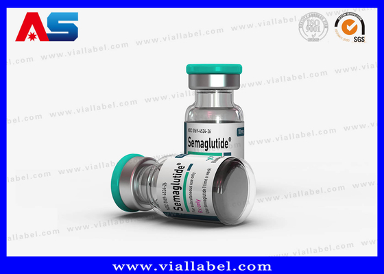 सेमाग्लुटाइड 2ml लैंच यूवी स्पॉट / हॉट स्टैम्प / फोइल के साथ अनुकूलित चिपकने वाला छोटी बोतल लेबल