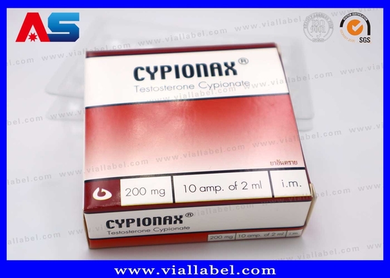 CMYK फार्मास्युटिकल पैकेजिंग बॉक्स 10 ampoules के लिए 1ml ampoule पेपर बॉक्स और प्लास्टिक ट्रे