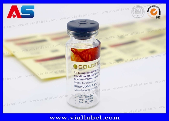 स्पष्ट 10ml शीशी स्टिकर कस्टम मुद्रण चीन में निर्मित पारदर्शी 10ml शीशी लेबल जलरोधक