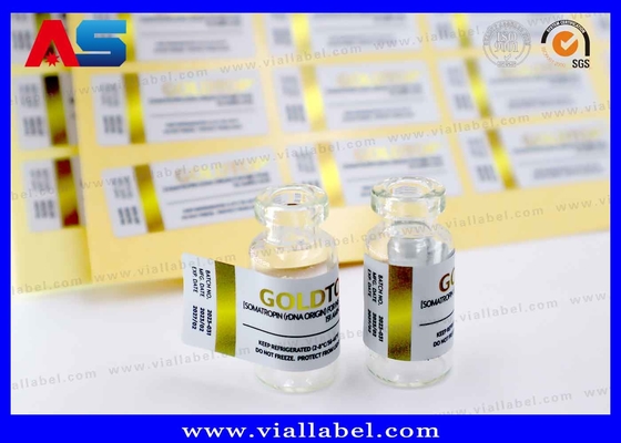 स्वर्ण पन्नी 10ml फ्लायल लेबल मुद्रित बोतल पैकेज जलरोधक मजबूत चिपकने वाला 10ml लेबल