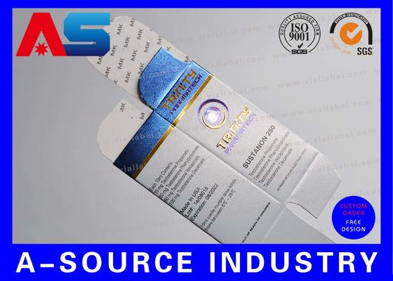 बॉडीबिल्डिंग / पेप्टाइड पैकेजिंग के लिए दो तरफा प्रिंटिंग यूवी मैट फिनिश के साथ कस्टम मेड 10 एमएल शीशी स्टोरेज बॉक्स