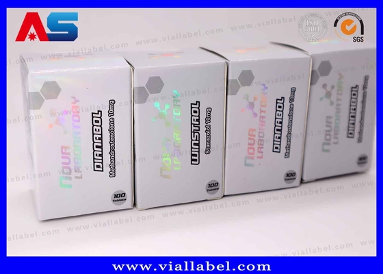 Bio Pharma 10ml शीशी बॉक्स लेबल और Muscle Growth एसीटेट 250mg पैकेज के लिए कांच की बोतल