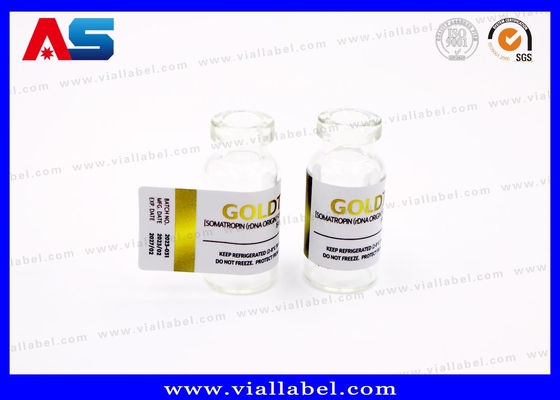 मजबूत चिपकने वाला 10ml फ्लाइक स्टिकर इंजेक्शन के लिए स्वर्ण पन्नी मुद्रण