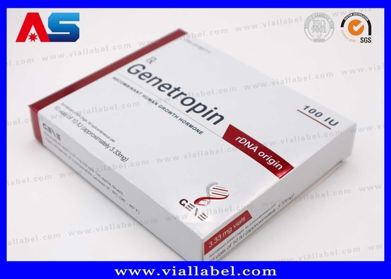 एंटी-एजिंग 191AA इंजेक्शन छोटे 3ml शीशी फार्मास्युटिकल बॉक्स और लेबल प्रिंटिंग जेनोट्रोपिन