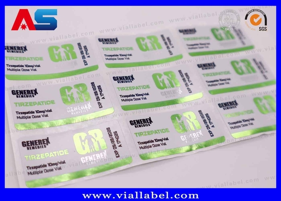 सेमाग्लुटाइड 2mg / 5mg पैकेज स्टिकर पर्यावरण के अनुकूल सुविधाओं और जलरोधी डिजाइन के साथ छोटी बोतल लेबल