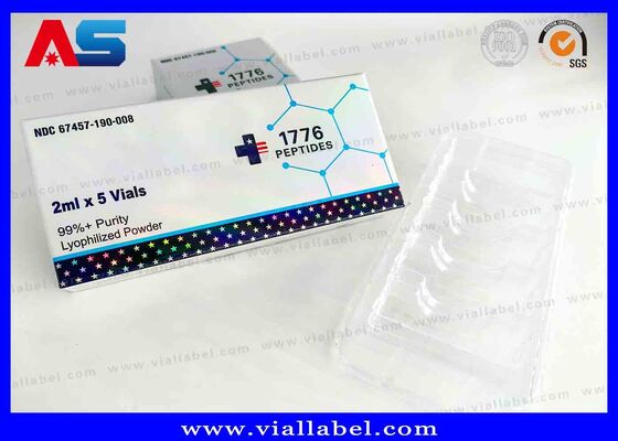 बीपीसी होलोग्राफिक लेज़र छोटा बॉक्स, 2 बोतलों 3ml प्रिंटिंग के लिए फार्मास्युटिकल बॉक्स