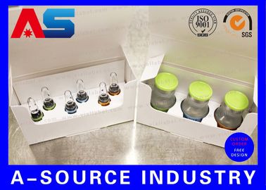 कस्टम होलोग्राम प्रिंटिंग 2ml शीशी भंडारण पेप्टाइड्स के बक्से 10 x 2ml प्लास्टिक ट्रे के साथ बीपीसी