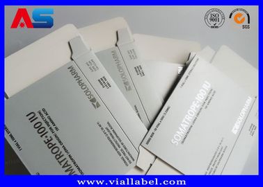 सोमैट्रोपिन बॉडीबिल्डिंग एचसीजी टैबलेट कस्टम गोली बॉक्स / दवा बॉक्स बॉक्स पेपर बॉक्स चांदी की पन्नी