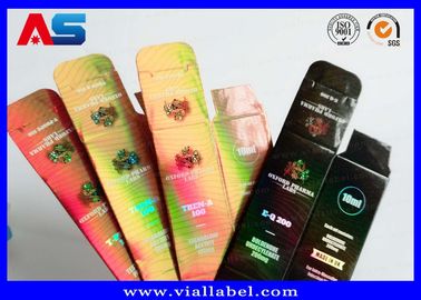 कार्डबोर्ड टेस्टोस्टेरोन Phenylpropionate 10ml बोतल बक्से मुद्रण होलोग्राम पन्नी चमकदार खत्म समुद्भरण लोगो के साथ