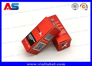 तेल के लिए लाल 10 मिलीलीटर शीशी बॉक्स शीशी पेप्टाइड पैकेजिंग आकार 3*3*6CM 10 मिलीलीटर की बोतल के लेबल