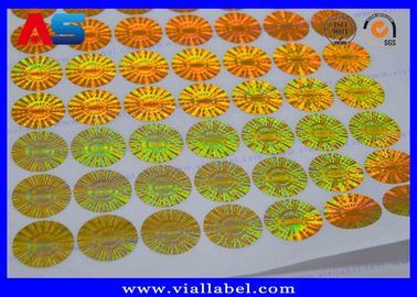 सुरक्षित मुद्रित आत्म चिपकने वाला स्टिकर लेबल सीरियल नंबर के साथ विनाइल प्रिंटिंग 3 डी होलोग्राम स्टिकर