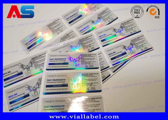 अनुकूलन योग्य स्टिकर रंग 10ml / 2ml शीशी लेबल शरीर सौष्ठव प्रयोगशाला परीक्षण के लिए