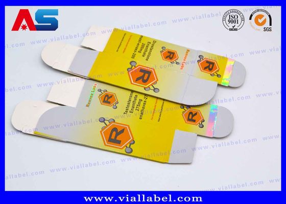 कार्डबोर्ड भंडारण ग्लास होलोग्राम दवा की बोतलों के लिए 10ml शीशी बॉक्स, ISO9001 दवा पैकेजिंग बॉक्स