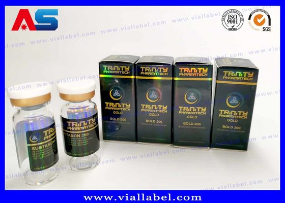 लेजर होलोग्राम पैंटन कलर प्रयोगशाला छोटी बोतलें और लेबल बॉडीबिल्डिंग पैकेजिंग बॉक्स