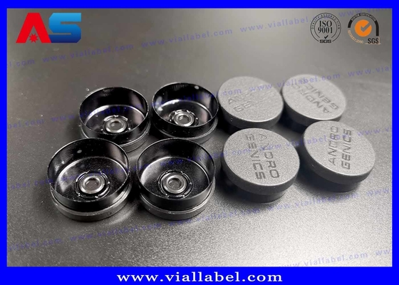 Polypropylene Purple Medicine Vial Caps Crimper, Aluminum Bottle Caps Seals 32 मिमी इलेक्ट्रोप्लाटिंग काला
