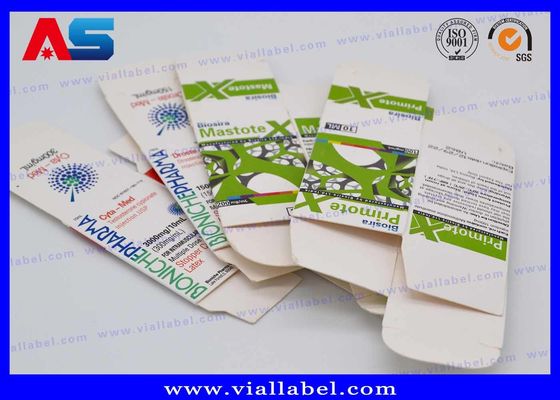 टेस्टोस्टेरोन Undecanoate ग्लॉसी 10ml शीशी बक्से, रंगीन मुद्रण के साथ दवा ग्लास शीशियों