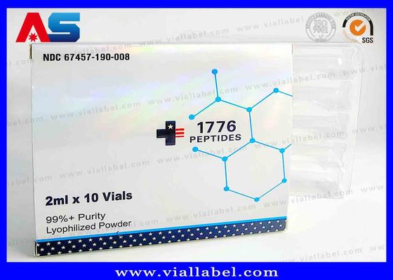 अनुकूलित पेप्टाइड बॉक्स मुद्रण, 2ml × 10 शीशी बॉक्स लेबल और प्लास्टिक ट्रे निर्माता